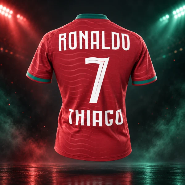Maillot de football personnalisé avec un nom et un numéro